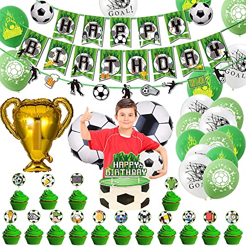 43 Stück Fußball Ballons Deko,Fußball Ballon Geburtstag,Deko WM Luftballons,Fußball Party WM,Fußball Deko Geburtstag,Fußball Geburtstagsparty,Fußballparty Kindergeburtstag Deko Cover