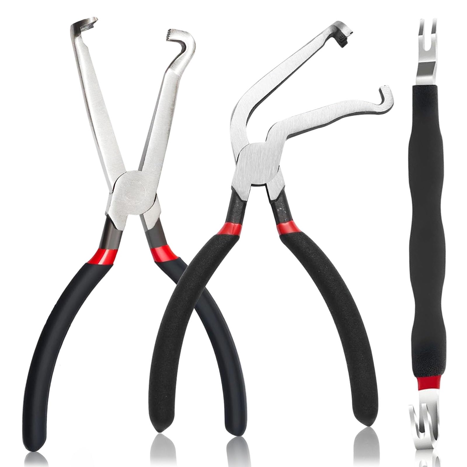 3PCS Electrical Disconnect Pliers 37960, 37980 Electrical Connector Pliers for Cars, 13120 Electrical Connector Separator, Fuel Line Petrol Pipe Automotive Disconnect Tool, Push Tab Style Plugs