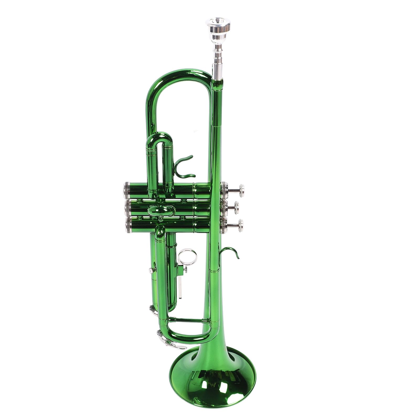 Tromba a 3 Toni, Strumento per Suonare Tromba in Materiale Rame Ni con Bocchino, Tromba Standard per Principianti, Banda Musicale, Insegnante Studente