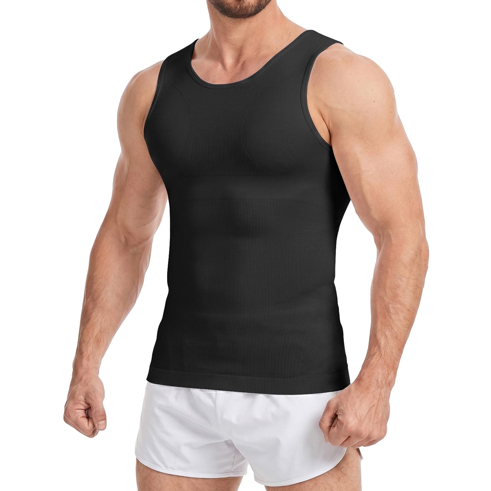 Sleeveless Compression Shirt Men Slimming Body Shaper Vest Mens Compression Tank Top Undershirt Shapewear Tummy Control