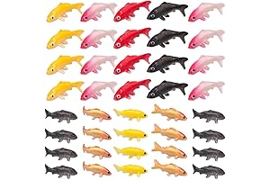 40 Pcs Cute Miniature Fish Plastic Goldfish Figurines