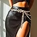 CLOACE Punk Waist Chain Gold Belt Layered Punk Body Chains Harness Body Jewelry for Women (G)