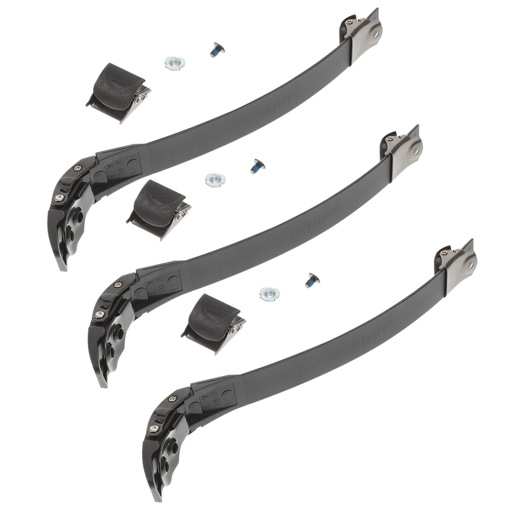 EXAOMBLE Skate Accessories 3 Sets Black Roller Skates Buckle Replacement Strap for Skating Shoes