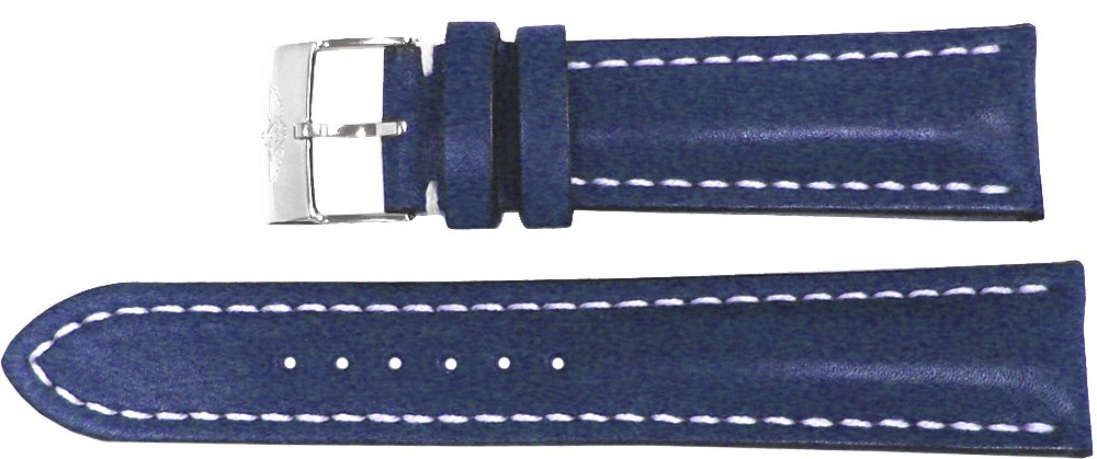 Breitling 22/20Mm Blue Leather Strap 105X 22/20 Blult