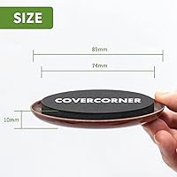 Vista 2 de Deslizadores de muebles para alfombra 8 unidades - Deslizadores para mover muebles de 3 1/2 pulgadas Protectores de suelo para patas de sillas