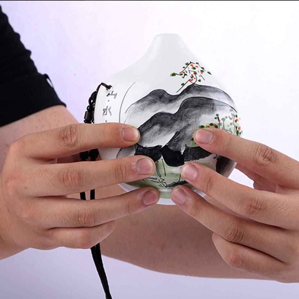 ocarina, Ocarina in argilla dipinta a mano contralto Fa a 6 fori(White B)