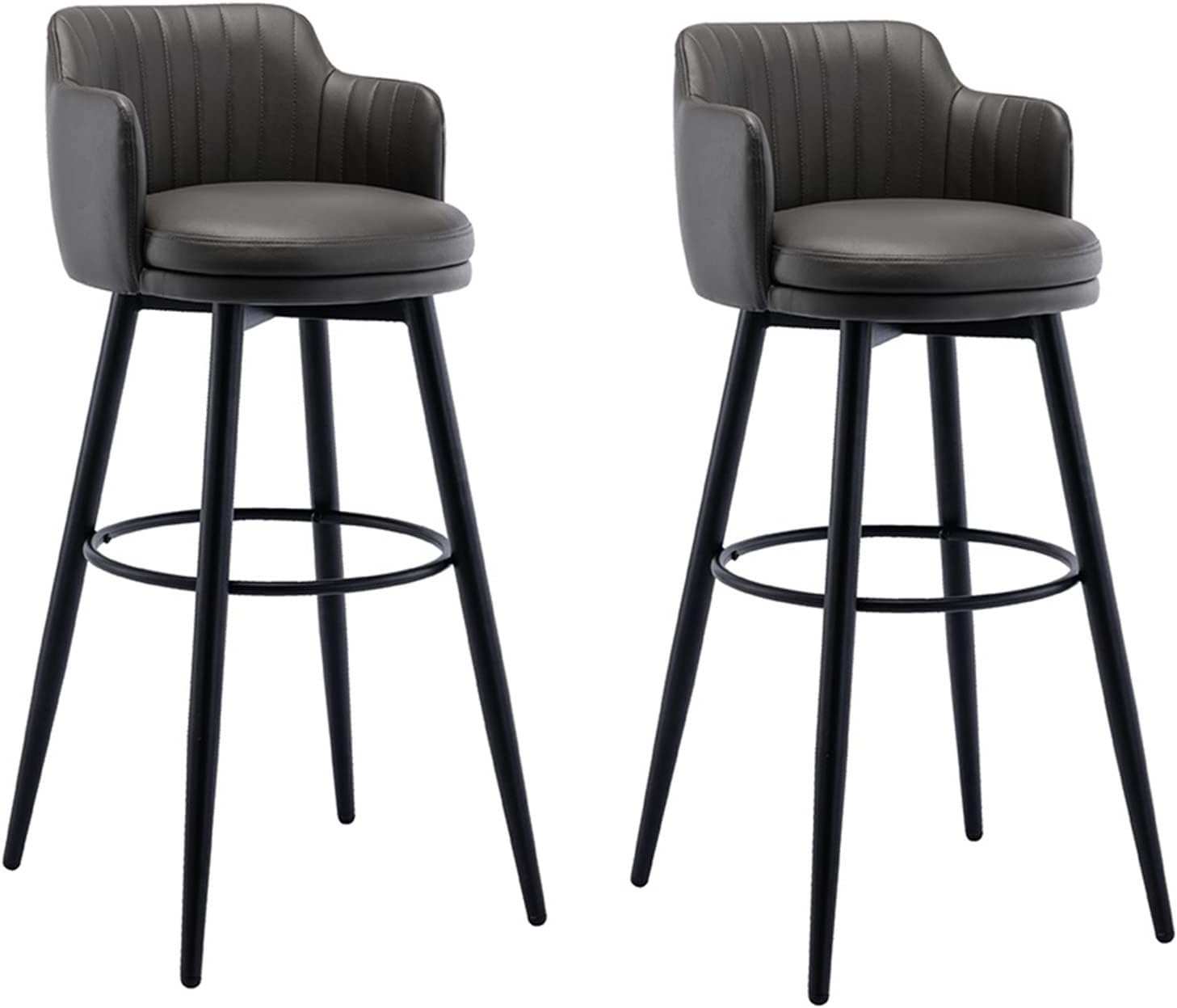 JOZZY Bar Stools,Barstools Swivel Chair Bar Set of 2 with