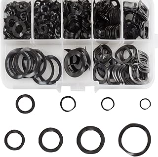 Beenlen 550 Pcs Carbon Steel Spring Wave Washer Gasket Assortment Kit, 8 Sizes Wave Gasket Assortment Kits- M3 M4 M5 M6 M8 M10 M12 M16