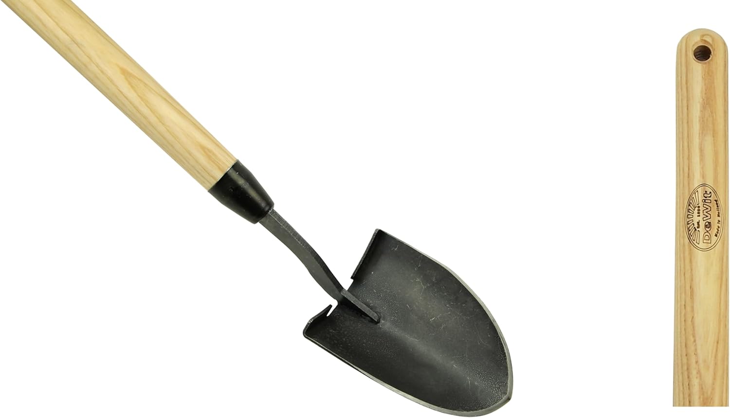 Dewit Mini American Welldone Shovel – Long Handle, Heirloom-Quality Gardening Tool for Easy Planting, Rock & Root Removal