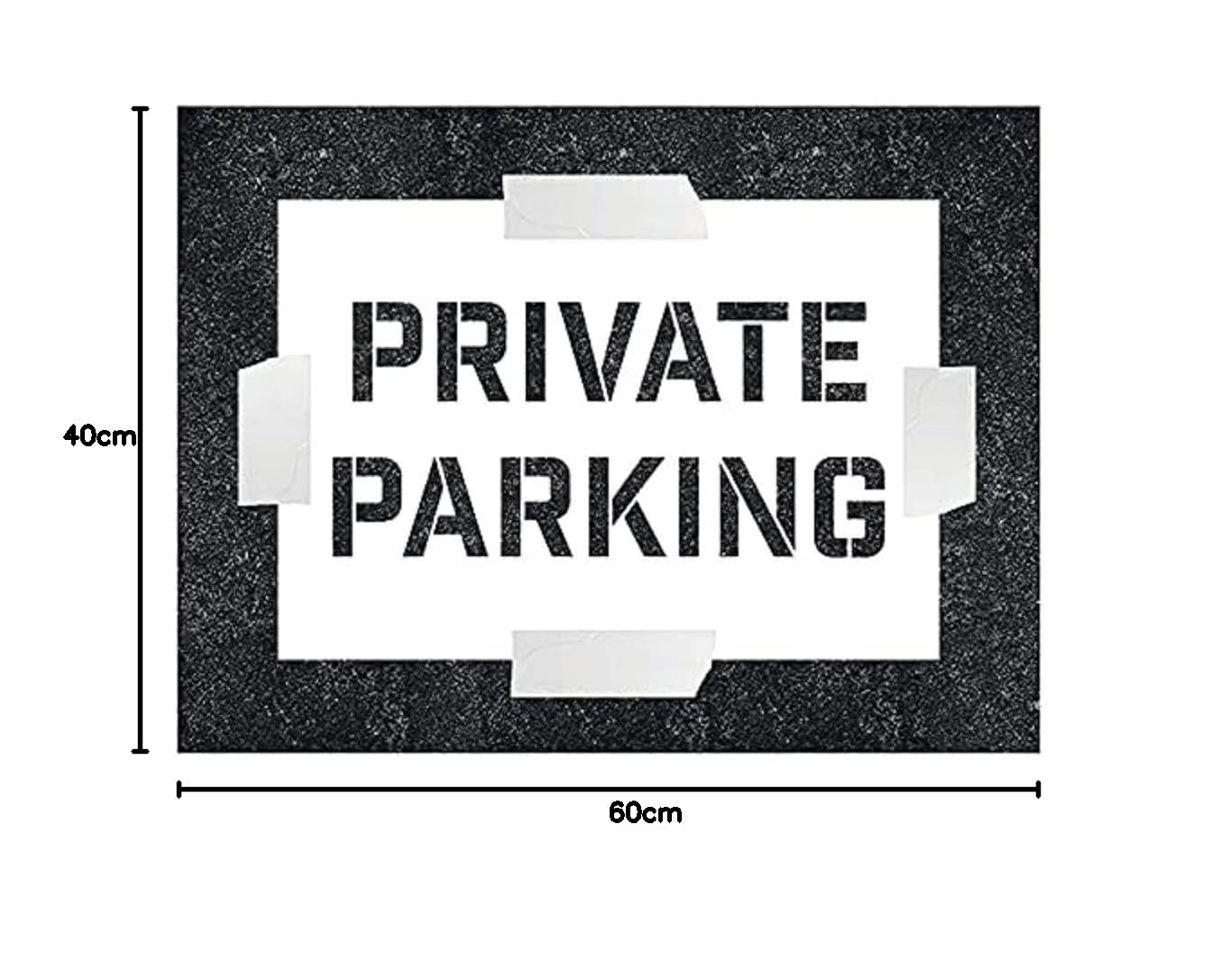Cartello Vsafety 74011ba-r 'Parcheggio Solo Residenti' In Plastica Rigida, Orizzontale, Dimensioni 300 X 200 Mm, Colore Nero, Per Esterni E Interni