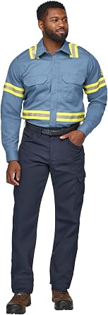 Bulwark FR Mens Midweight Fr Enhanced Visibility Uniform Shirt