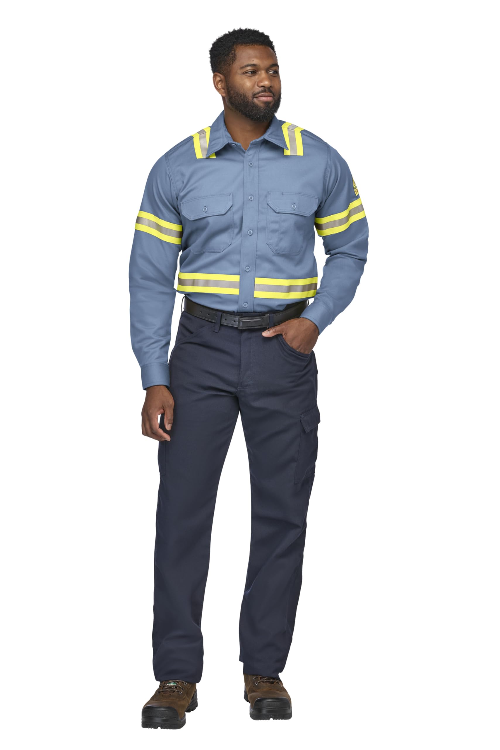 Bulwark FR Men's Midweight Fr Enhanced Visibility Uniform Shirt