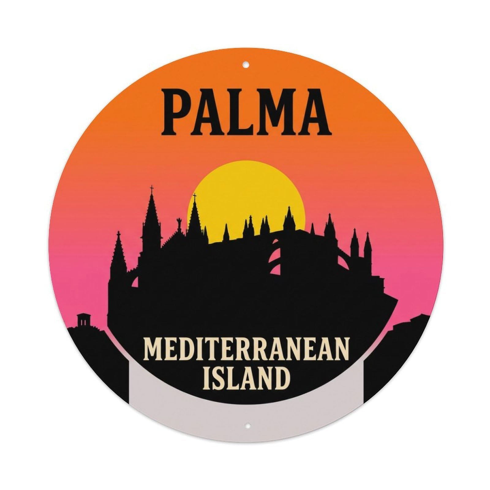 Tgrcjimh Style Metal Tin Sign Vintage Travel Palma Spain