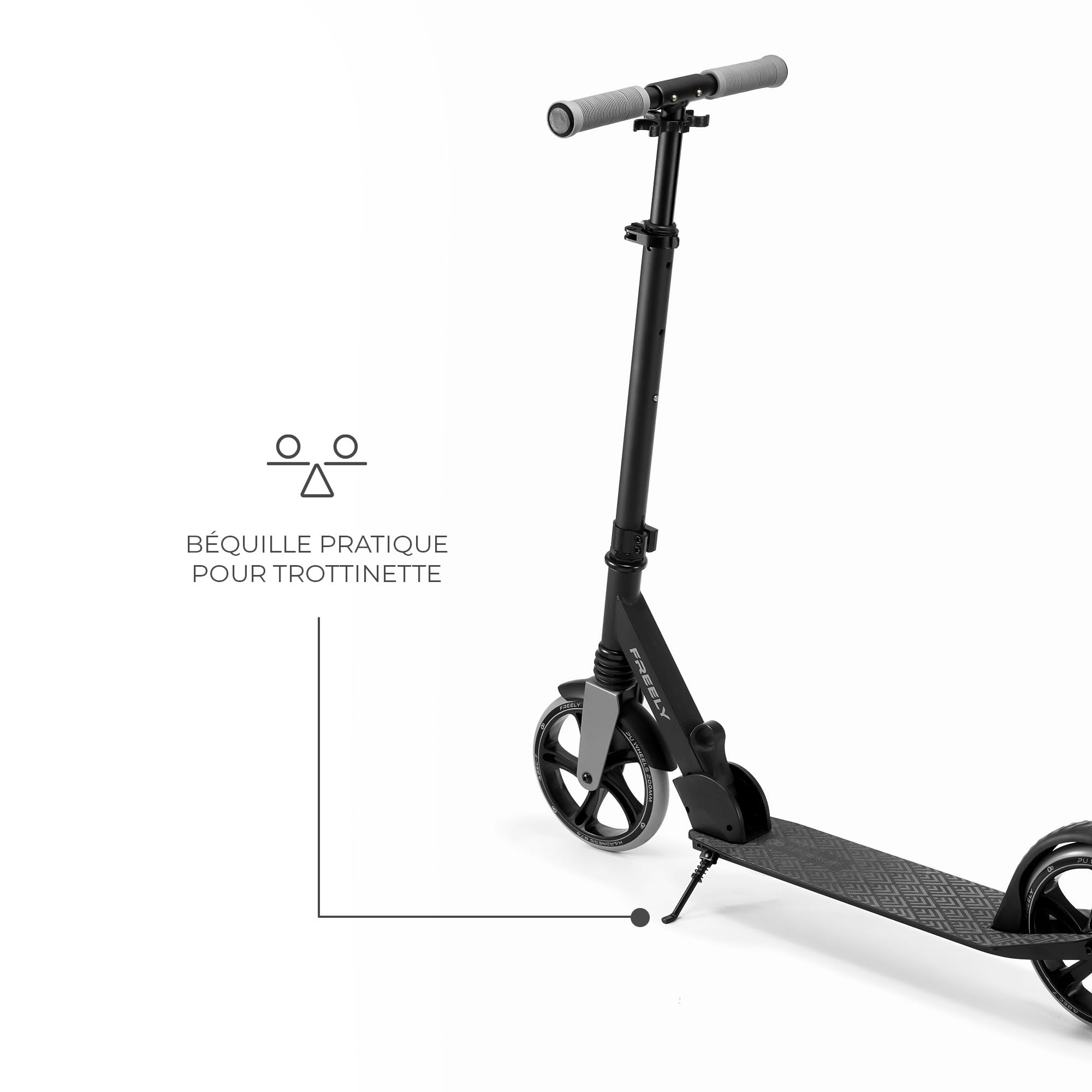 Kinderkraft Freely Trottinette pour Enfants à partir de 3 Ans, jusqu'à 100 kg, Pliage Rapide, Roues en polypropylène