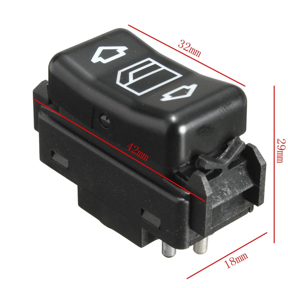 Bouton Lève-vitre Avant Droit Pour Mercedes Classe E, G, S (modèles 124, Etc.) - Compatible Réf. 1248204610, Neuf Sous Garantie