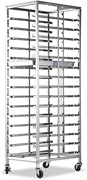12-Tier Commercial Bakery Rack with Stainless Steel Frame and Wheels for Kitchen and Restaurant