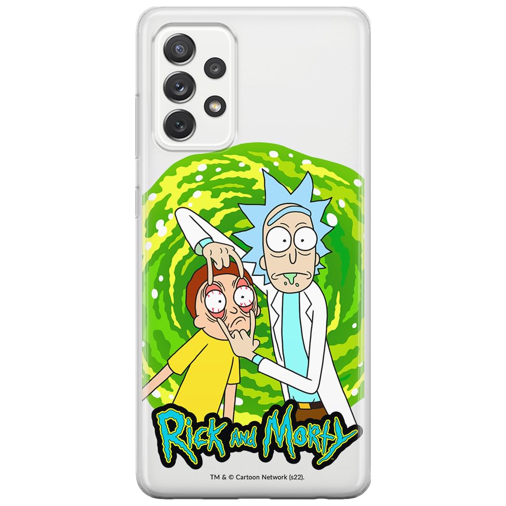ERT GROUP mobile phone case for Samsung A52 5G / A52 LTE 4G / A52S 5G original and officially Licensed Rick and Morty pattern Rick & Morty 007, partially transparent