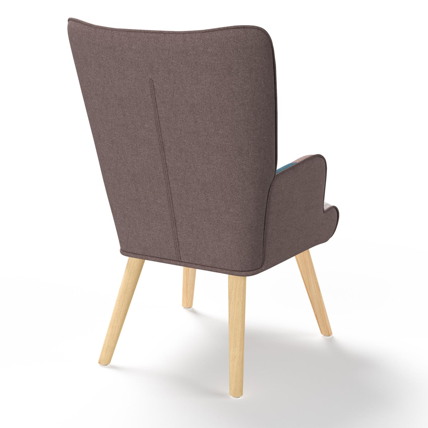 IDMarket - Silla escandinava IVAR en tejido de patchwork multicolor