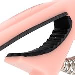 Professional Guitar Capo 6 String with Steel Spring and ABS Shell for Acoustic Electric Guitars(Light Pink)