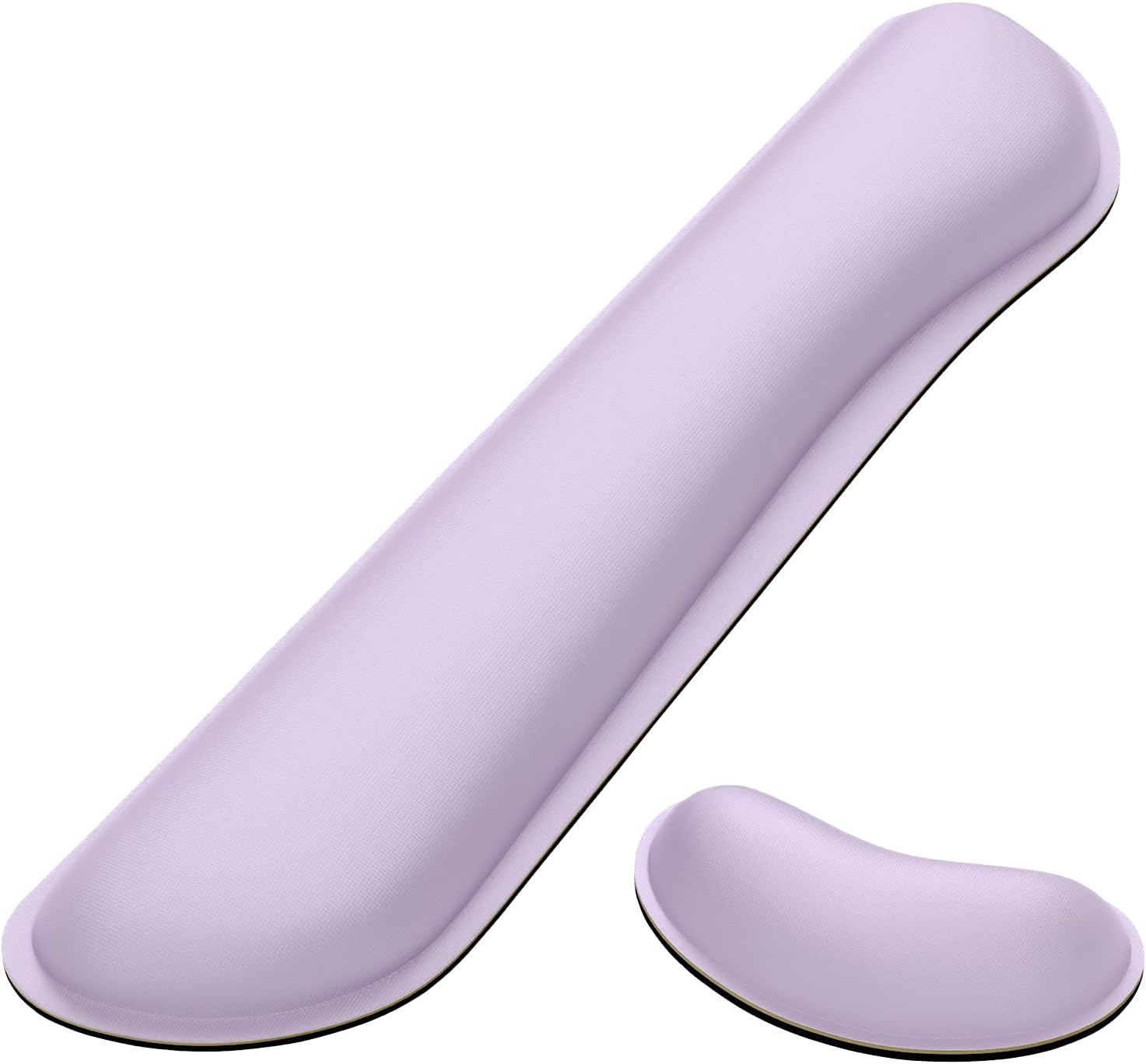Ergonomic Wrist Rest Set For Keyboard & Mouse - Gel Memory Foam Pad With Coaster, Purple