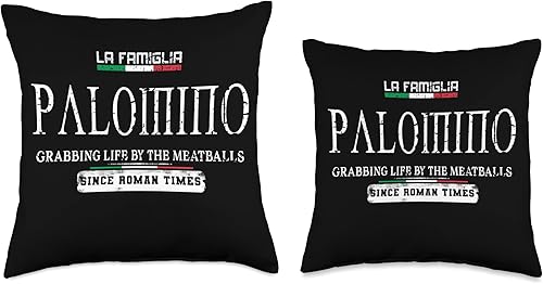 Miniatura 3 de Italia La Famiglia Family  Country Italia La Famiglia Palomino Grabbing Life by The Meatballs Throw Pillow 16x16 Multicolor