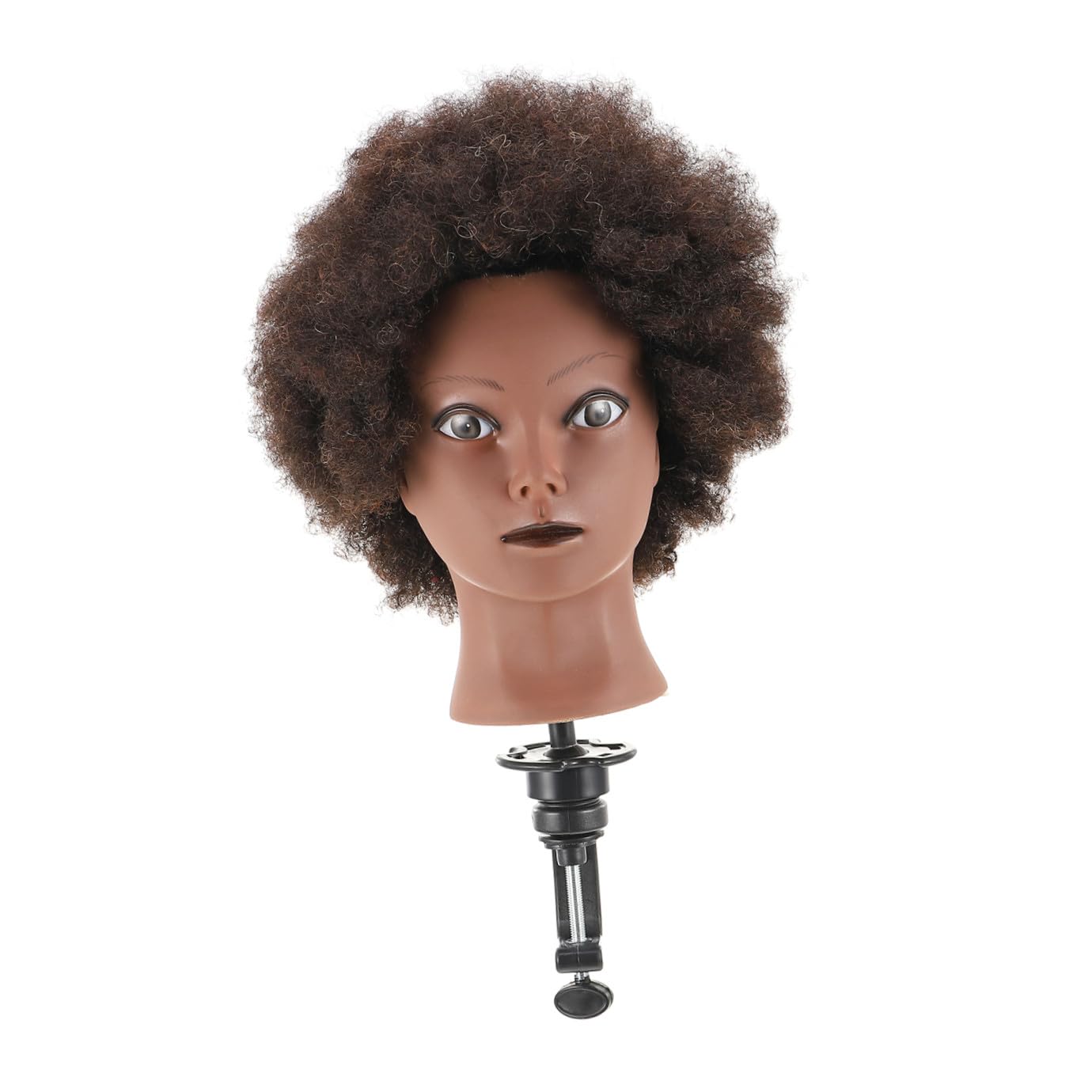 Afro Übungskopf für Friseursalon und Barbier Schwarz
