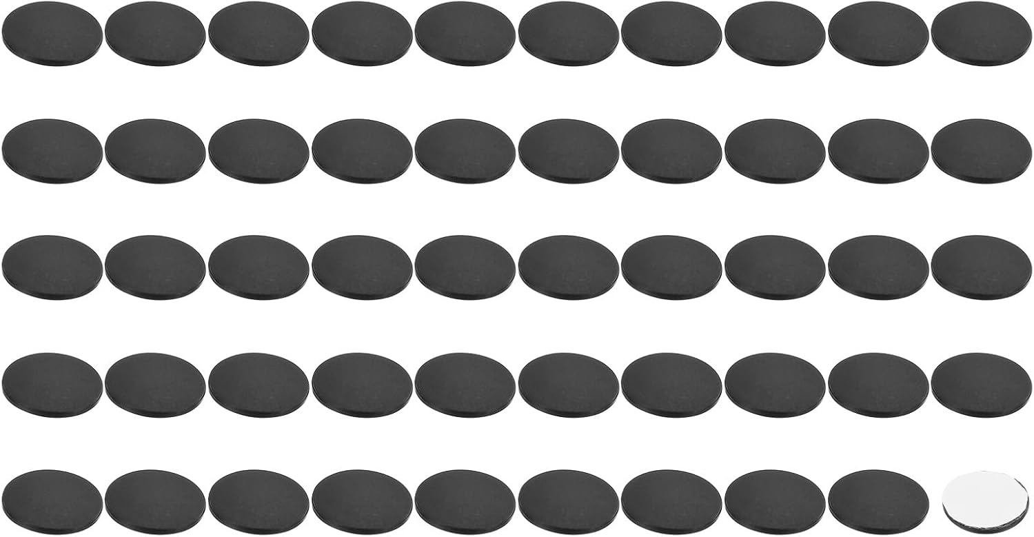 PATIKIL 0.47 x 0.31 Inch Silicone Speaker Isolation Pads, 64 Pcs Hemisphere Bumpers Isolation Feet Non-Skid Adhesive Speaker Pads for Turntable Subwoofer Record Player, Black
