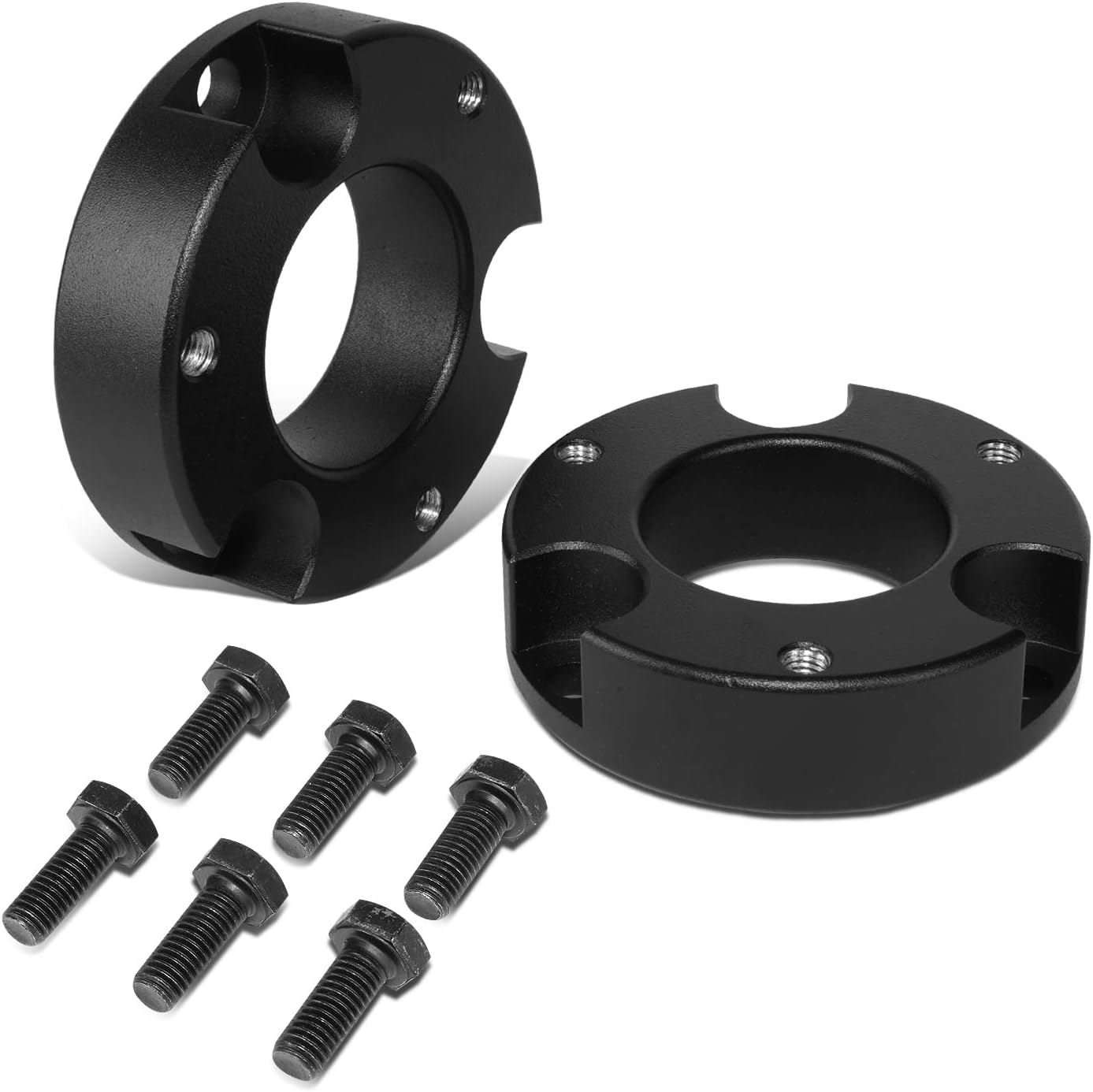 J2 Engineering 2.5" Front Leveling Lift Kit Strut Spacers Compatible with 05-22 Tacoma Excludes 5-Lug Models, J2-LK-TY-F-005-BK
