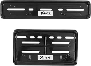Metal Number Plate Frame for Bikes – Front & Back Set | Black ND Plate Holder Cover | Universal Standard Size for All Motorcycles & Scooter