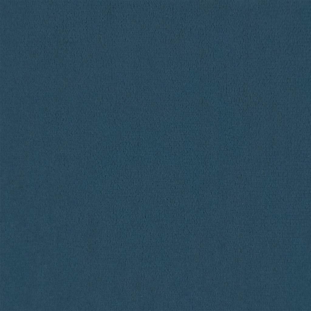 Canape 3 Posti Velluto Blu Scuro 3 Pezzi | Struttura contropiastra in metallo, seduta imbottita, pouf multiuso, 110 kg per sedile