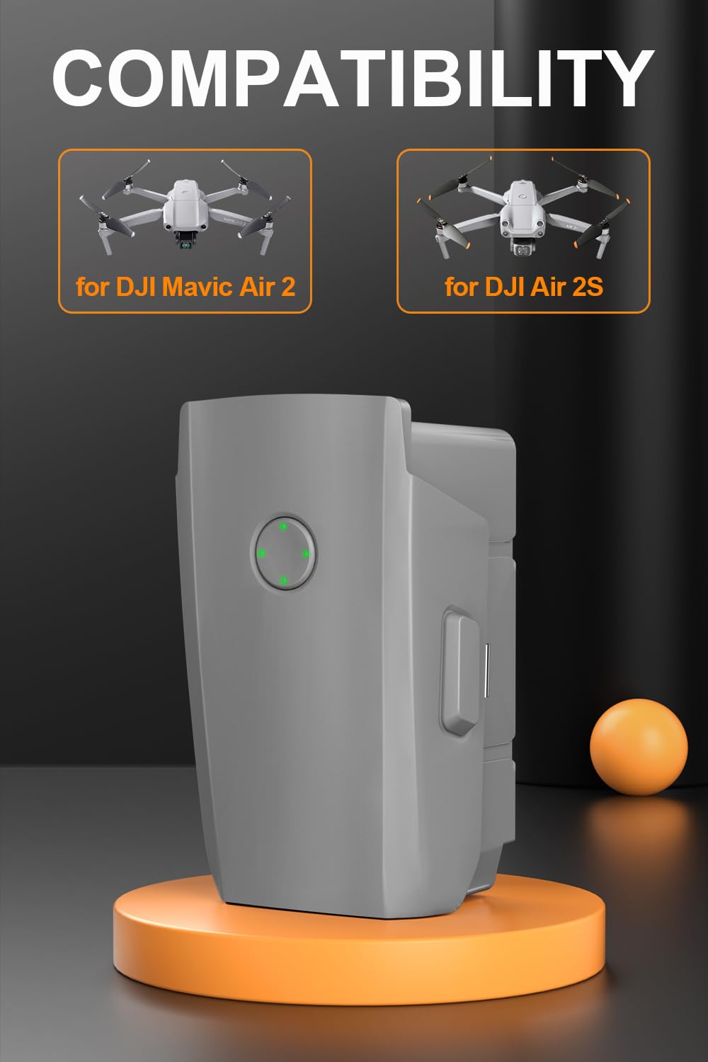 Homesuit Batería Inteligente Para DJI Mavic Air 2 / Air 2S – 3500 MAh, 11.5V, Autonomía 34 Minutos, Protección Múltiple