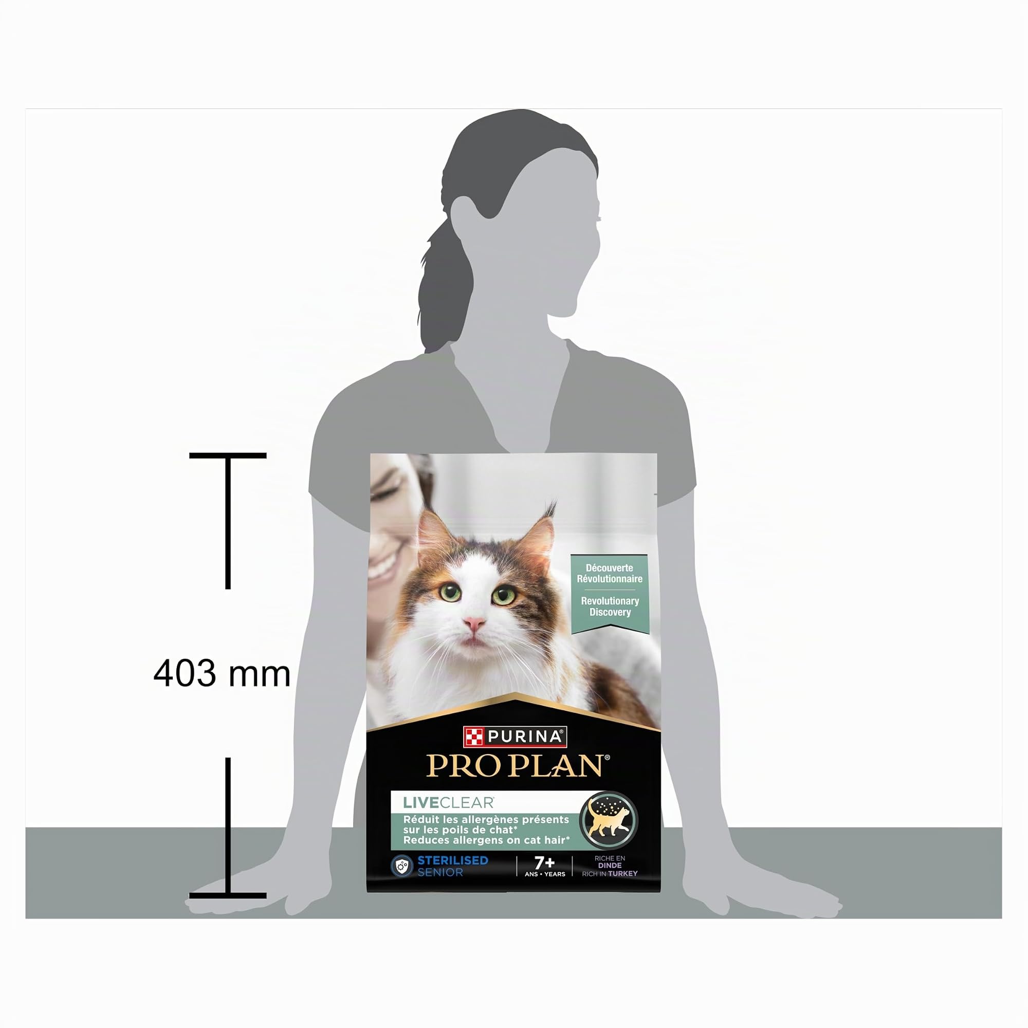 PURINA PRO PLAN | Liveclear Sterilised | Senior 7+ | Rico en Pavo | Croquetas | Gato | Bolsa de 2,8 kg