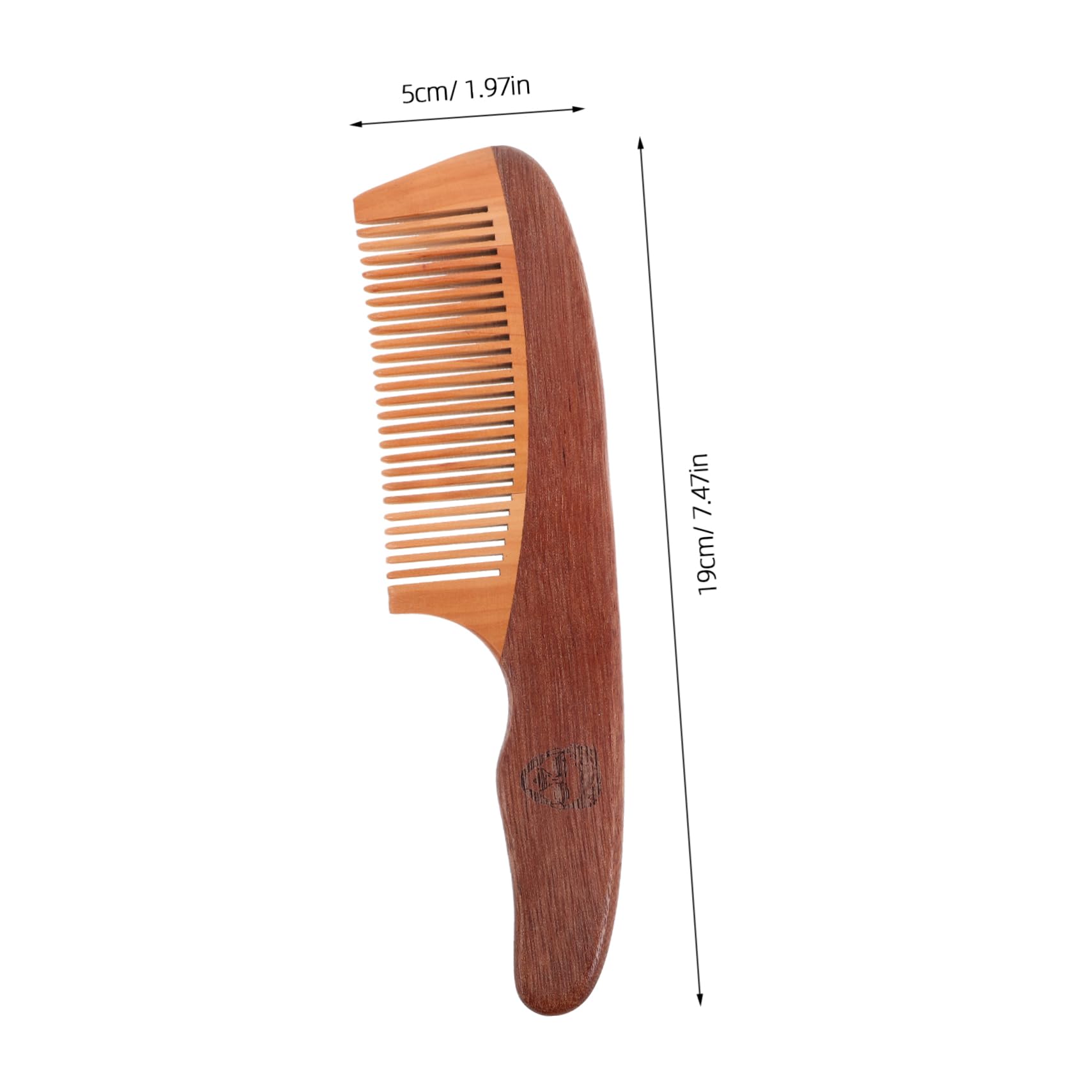 minkissy Hairdressing Comb for Beard Mustache Care Wooden Scalp Massage Grooming Brush
