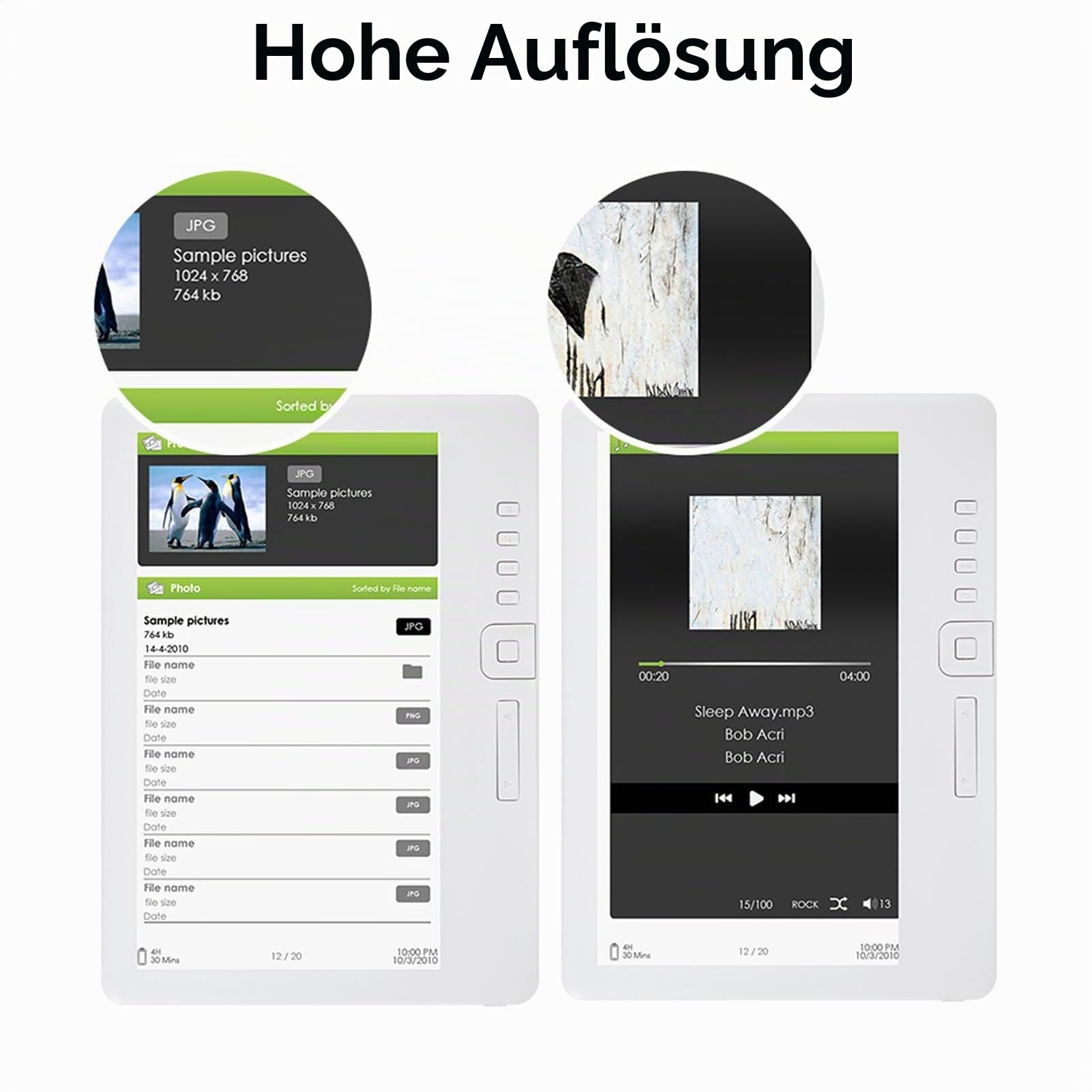 E-Reader, Tragbarer 7-Zoll-TFT-LCD-E-Book-Reader mit Displayschutzfolie und Schutzhülle Zum Lesen von Musikvideofotos (16G)
