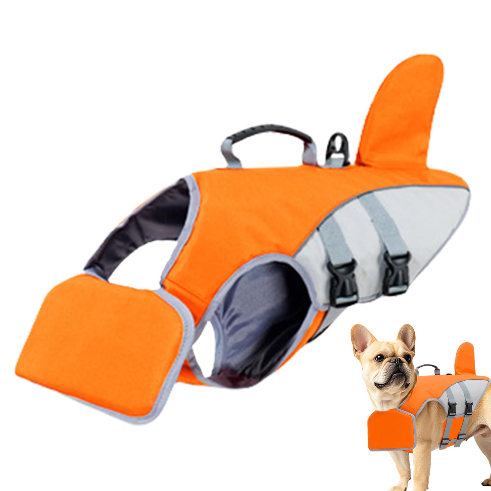 Gilet de sauvetage pour chien avec poignée de sécurité et sangles réglables pour la mer