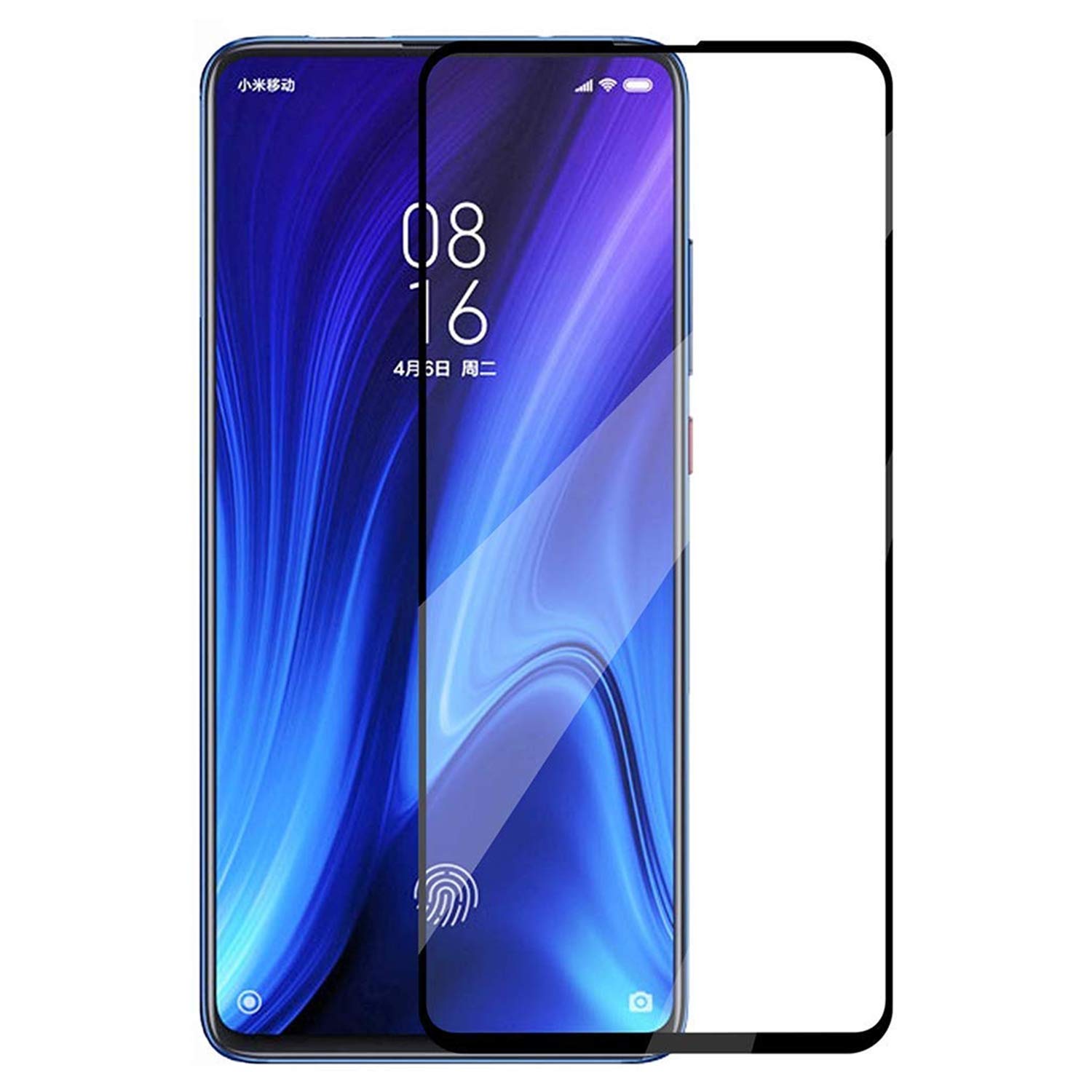 Microsonic Xiaomi Mi 9T Tam Kaplayan Temperli Cam Ekran Koruyucu Siyah [Mi 9T ile Uyumlu Ekran Koruyucu]