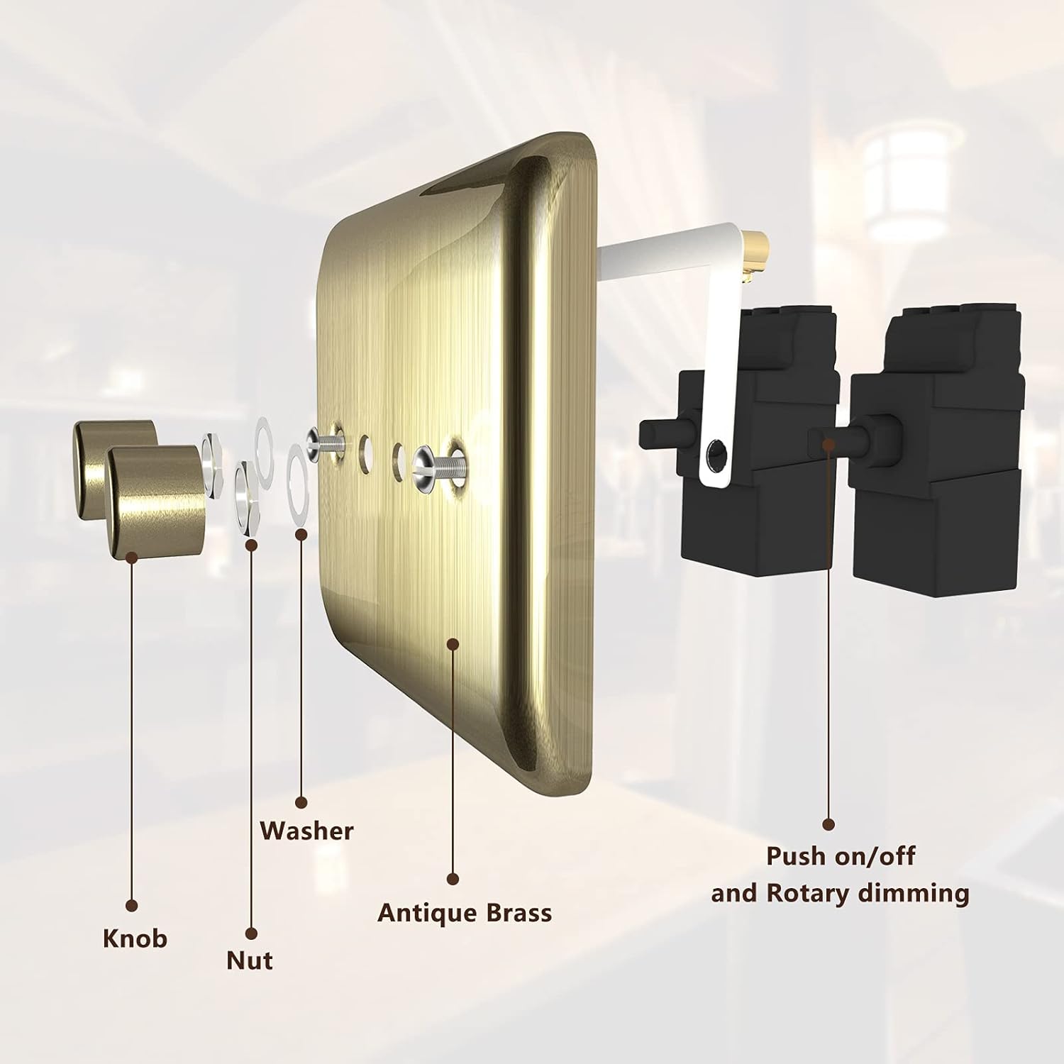 Zigtiger LED Dimmer Switch, Metal Dimmer Switch for Led Lights