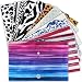 Filing Envelopes Poly Envelope Folder with Snap Button – Extra Durable – Set of 12 Plastic File Folders in Unique Designs
