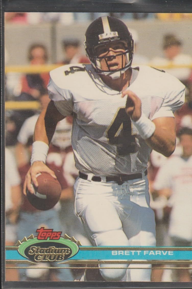 1991 Stadium Club Brett Favre Falcons Rookie Football Card