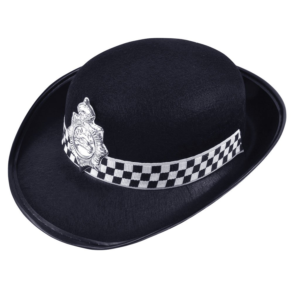 Ladies Black Police Woman Hat - Fancy Dress - WPC Hat - Emergency Services Hat