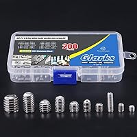 Vista 7 de Juego de variedad de cabezales hexagonales de llaves Allen Glarks 200-Piece M3 4 5 6 8 (Acero Inoxidable 304)