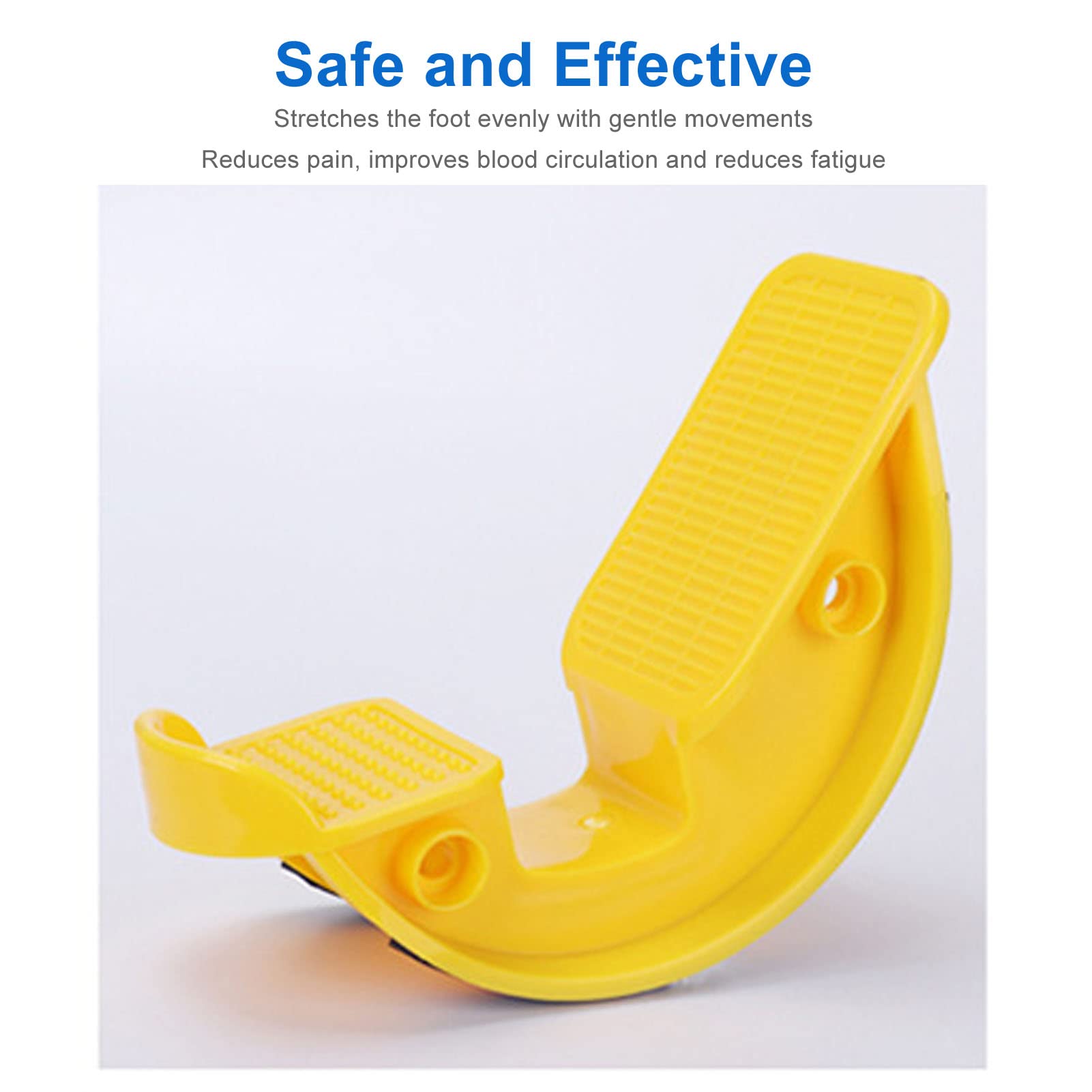 Calf Stretcher and Foot Rocker, Calf Stretcher Prevent Slip Fatigue Relief Pain Reduction Plantar Massage Foot Rocker for Achilles Tendonitis Yellow