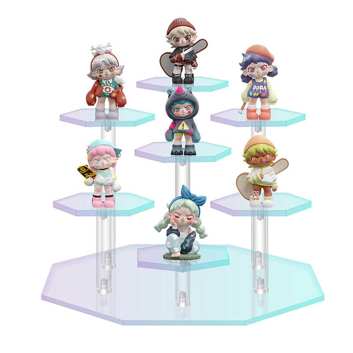 DistortedCode アクリルスタンド　7点セット Amazon.co.jp: アクリルスタンド 台座7段 カラフル アクリル