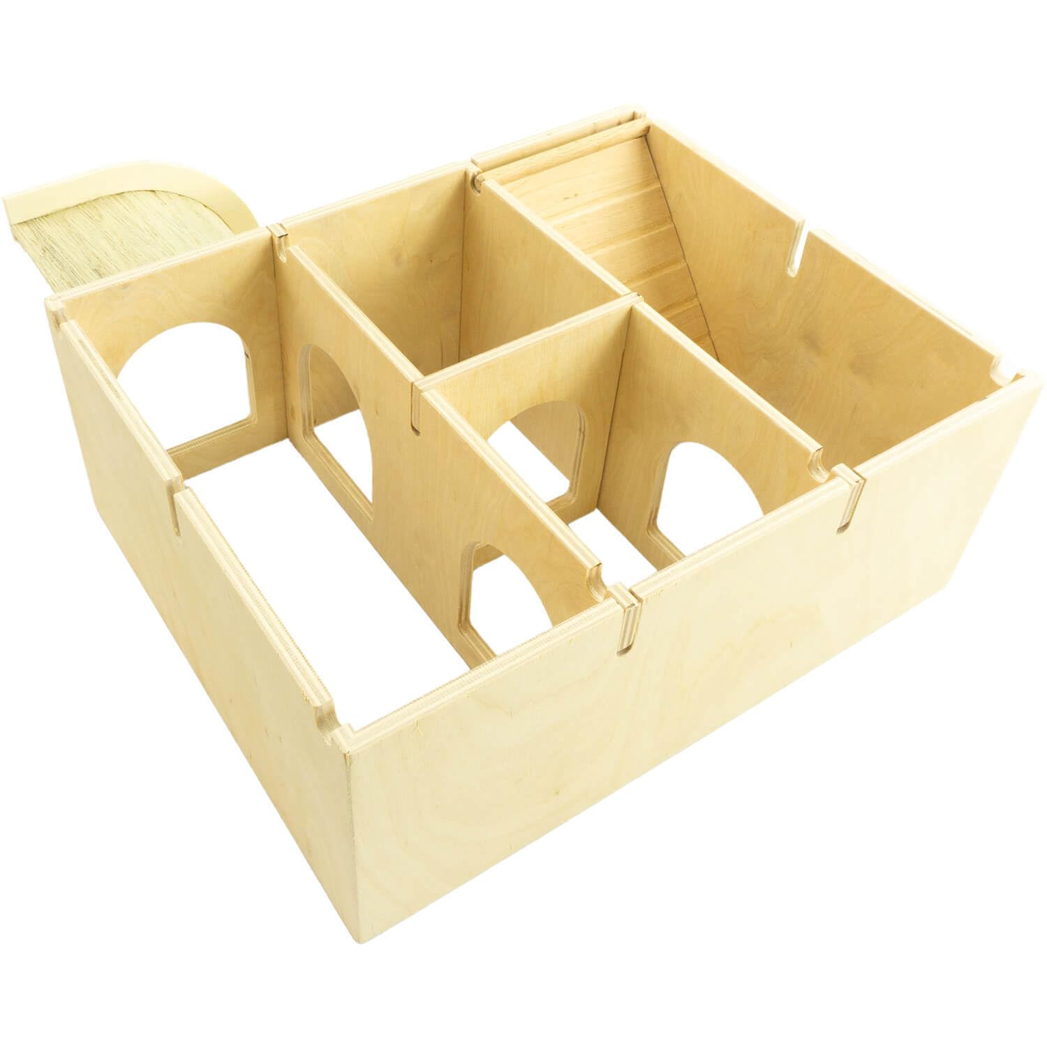 Getzoo Residencial Eduardo – Refugio para animales pequeños personalizables de madera robusta multiplex – Diseño flexible con escalera – Ideal para roedores y animales pequeños (Eduardo Premium)