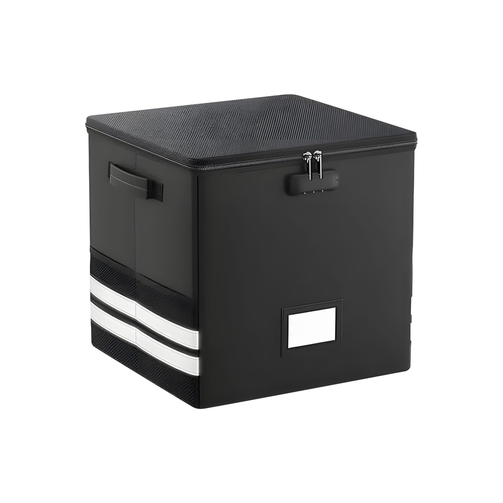 Tsophreniq Transportable Nonflammable Storage Box Developed for Record Records Accommodates 100 Records Includes Strong Handle and Dampness Dirt Proof Construction Modern Box