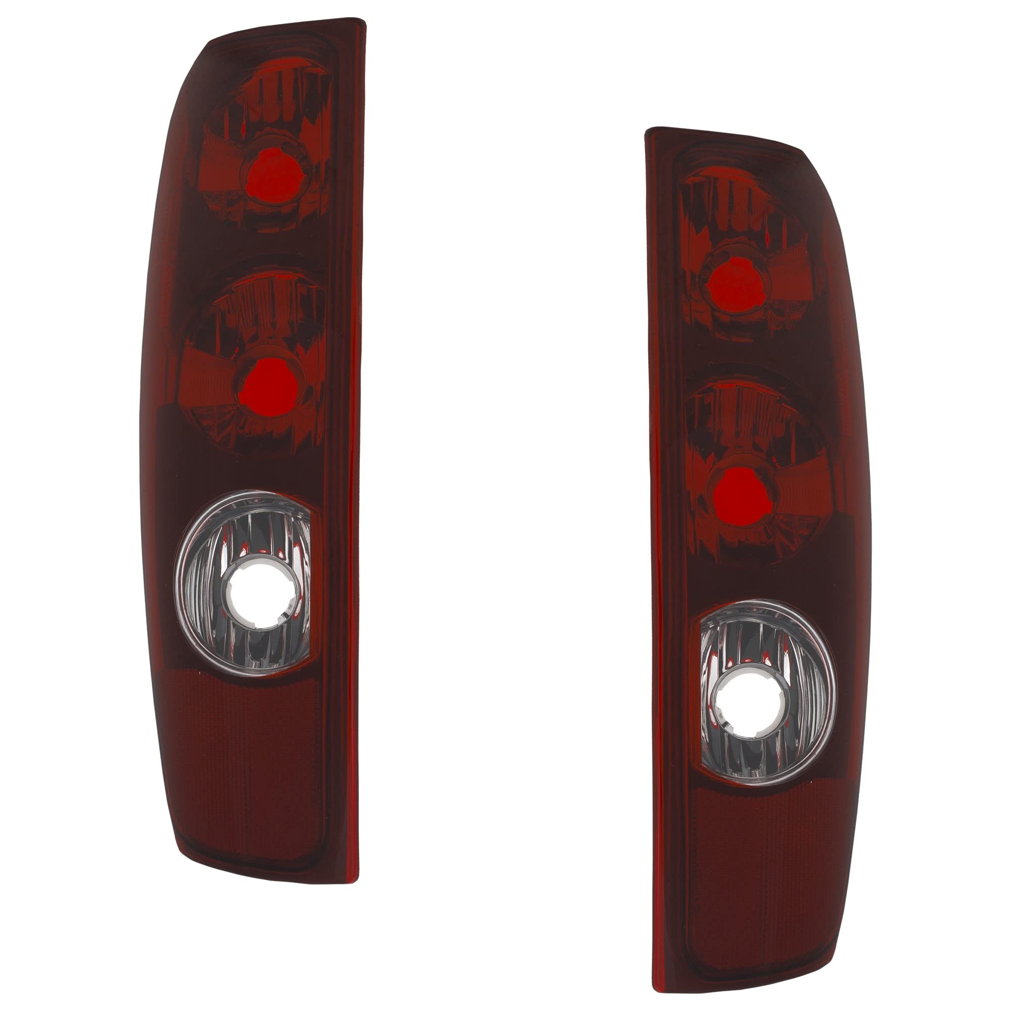 Evan-Fischer Tail Light Lens and Housing Compatible with 2004-2012 Chevrolet Colorado Set of 2 Passenger and Driver Side