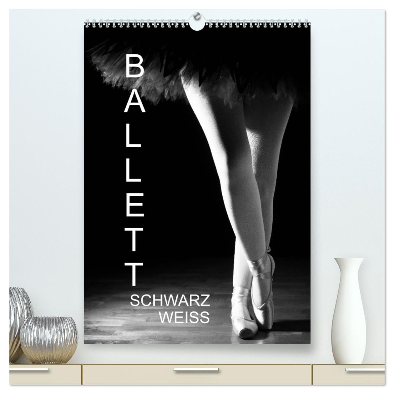 Ballett Schwarzweiss (hochwertiger Premium Wandkalender 2026 DIN A2 hoch), Kunstdruck in Hochglanz