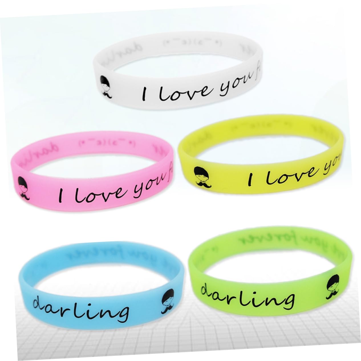 YARNOW 75 Pz braccialetto luminoso braccialetti in silicone personalizzati bagliore nei braccialetti scuri Braccialetti per promuovere un'organizzazione o un'attività polsiera maggiore