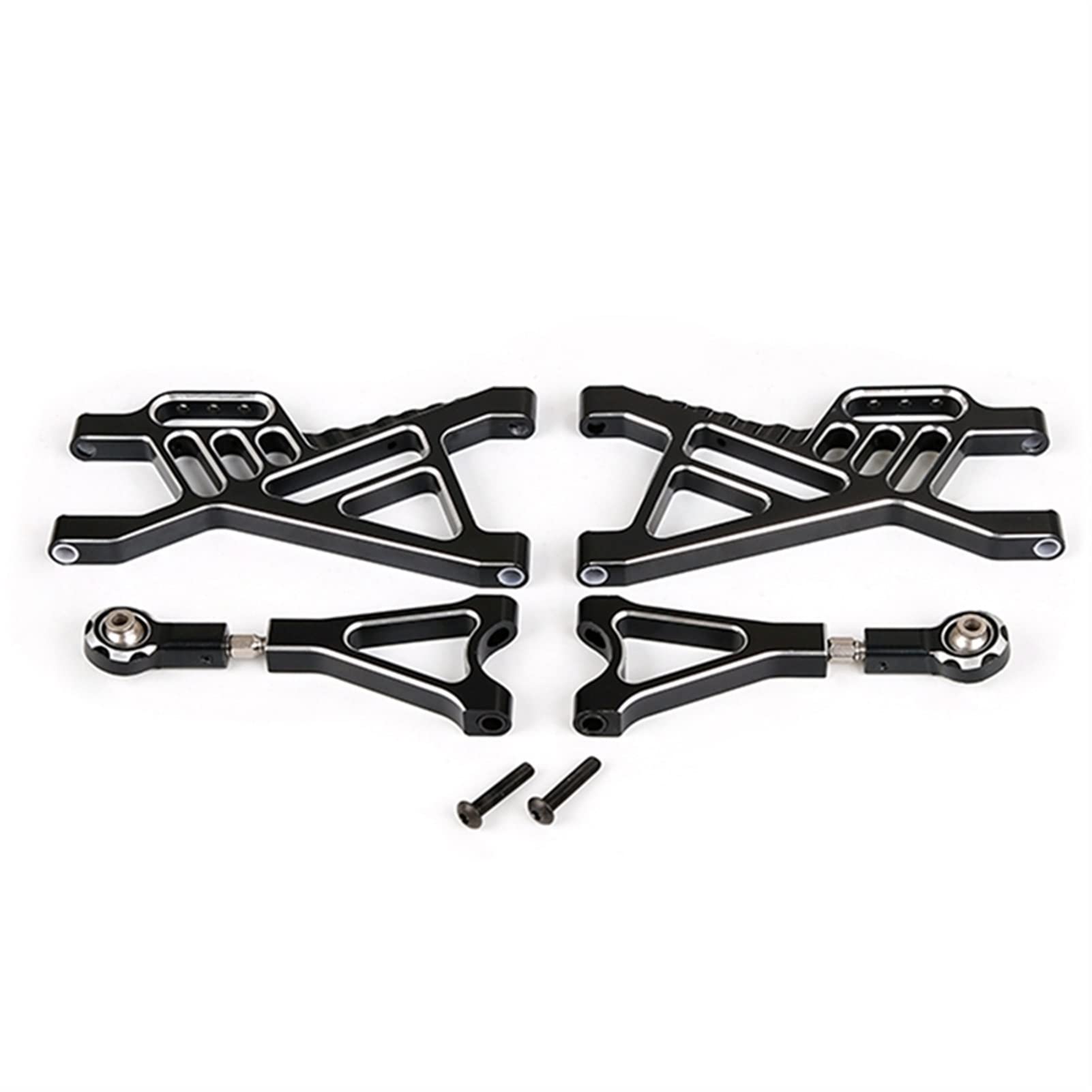 Set di bracci for sospensioni posteriori in metallo CNC, for 1/5, for HPI Rovan KM, for parti di giocattoli for auto Baja 5B SS 5T Rc Collegamento sospensioni auto modello(Schwarz)