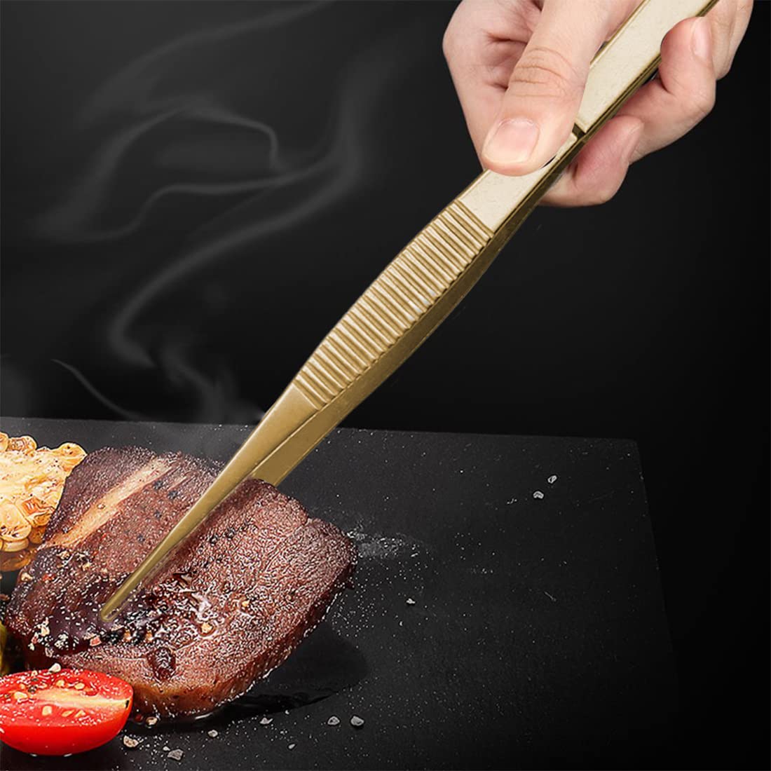 Pinze Da Cucina Professionali In Acciaio - Set 2 Pezzi (20cm E 30cm) Per Griglia, Barbecue E Cucina - Foto 5